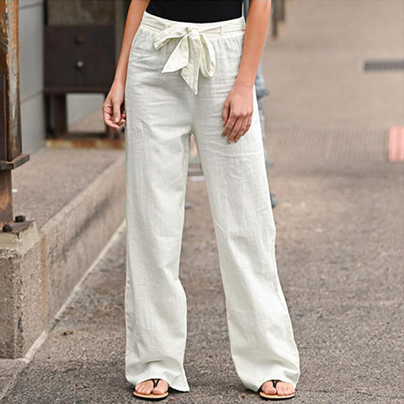 Pantalón Amalfi de Lino – Pantalón Ancho Mujer
