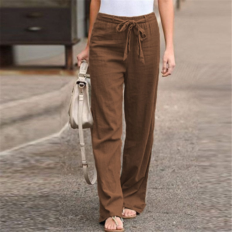 Pantalón Amalfi de Lino – Pantalón Ancho Mujer