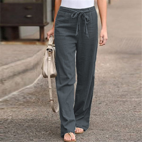 Pantalón Amalfi de Lino – Pantalón Ancho Mujer