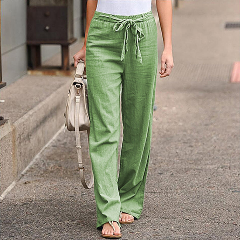 Pantalón Amalfi de Lino – Pantalón Ancho Mujer