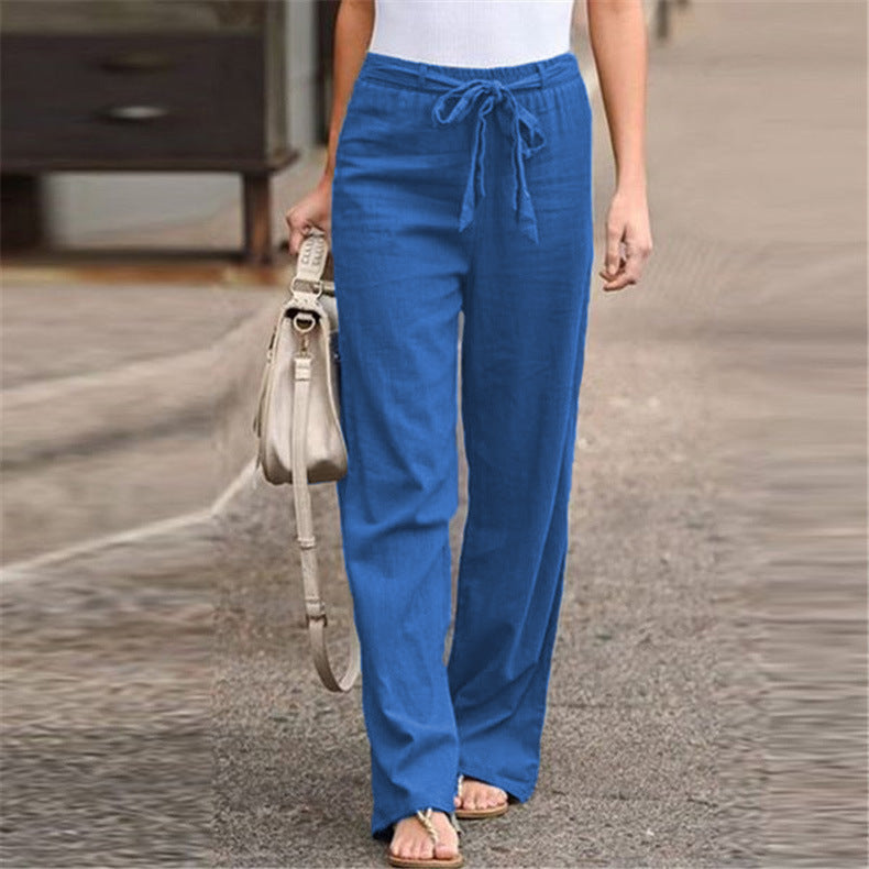 Pantalón Amalfi de Lino – Pantalón Ancho Mujer