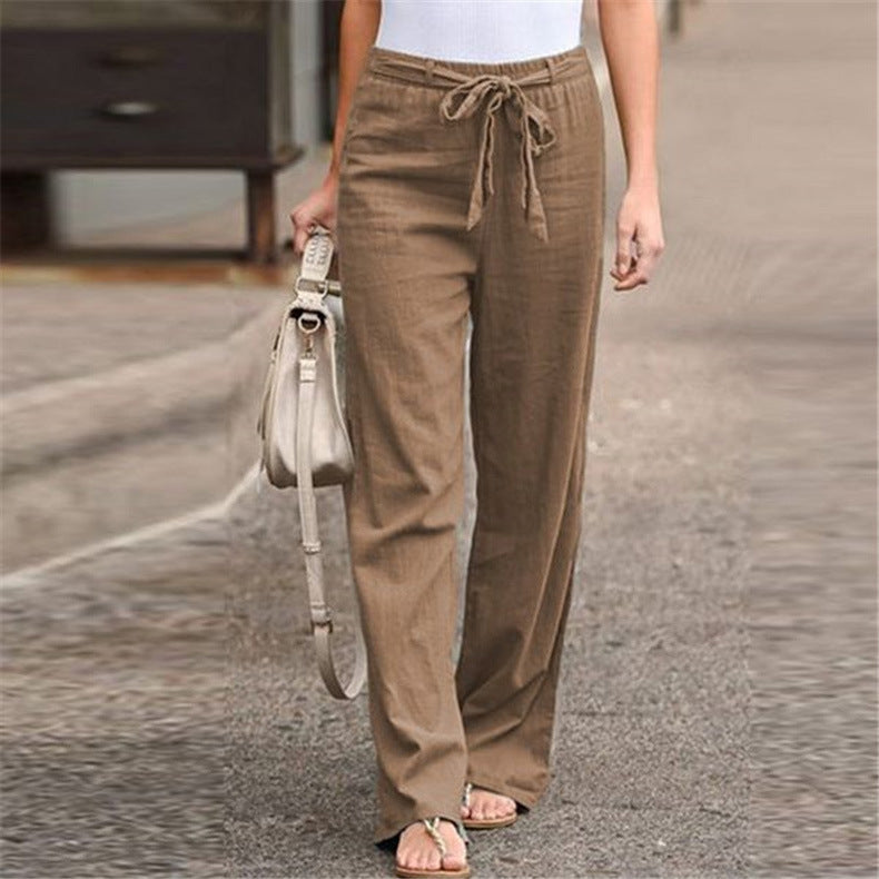 Pantalón Amalfi de Lino – Pantalón Ancho Mujer