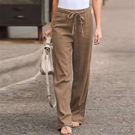 Pantalón Amalfi de Lino – Pantalón Ancho Mujer