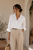 Camisa Básica Oversize Aura – Camisa Mujer Corte Relajado