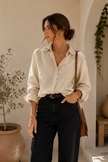 Camisa Básica Oversize Aura – Camisa Mujer Corte Relajado