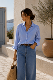 Camisa Básica Oversize Aura – Camisa Mujer Corte Relajado