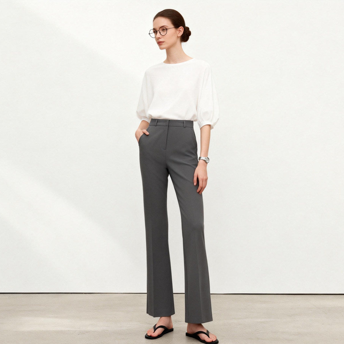 Pantalón Palazzo de Tiro Alto – Pantalón Ancho Mujer