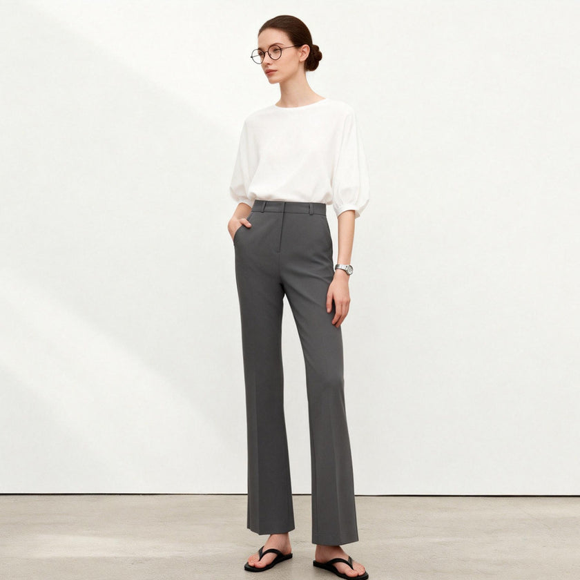 Pantalón Palazzo de Tiro Alto – Pantalón Ancho Mujer